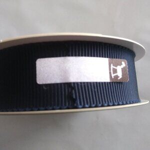 Full 10m Roll of Mokuba Navy Blue Grosgrain  Japan